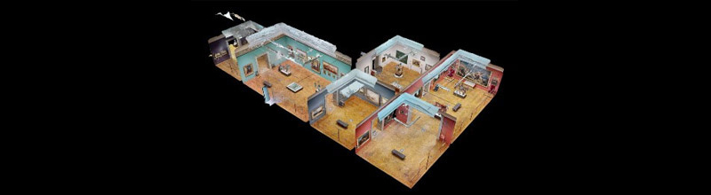 A dollhouse view of the Manchester Art Gallery
