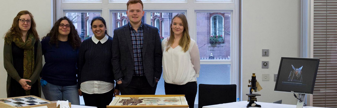 ICP students with the Healing Histories exhibition